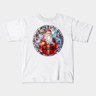 Father Christmas with star Kids T-Shirt